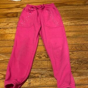 btween rhinestone Fuchsia Kids Jogger Pants